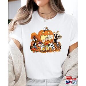 Welcome Great Pumpkin Chris Brown Shirt Halloween Cartoon Character Dog